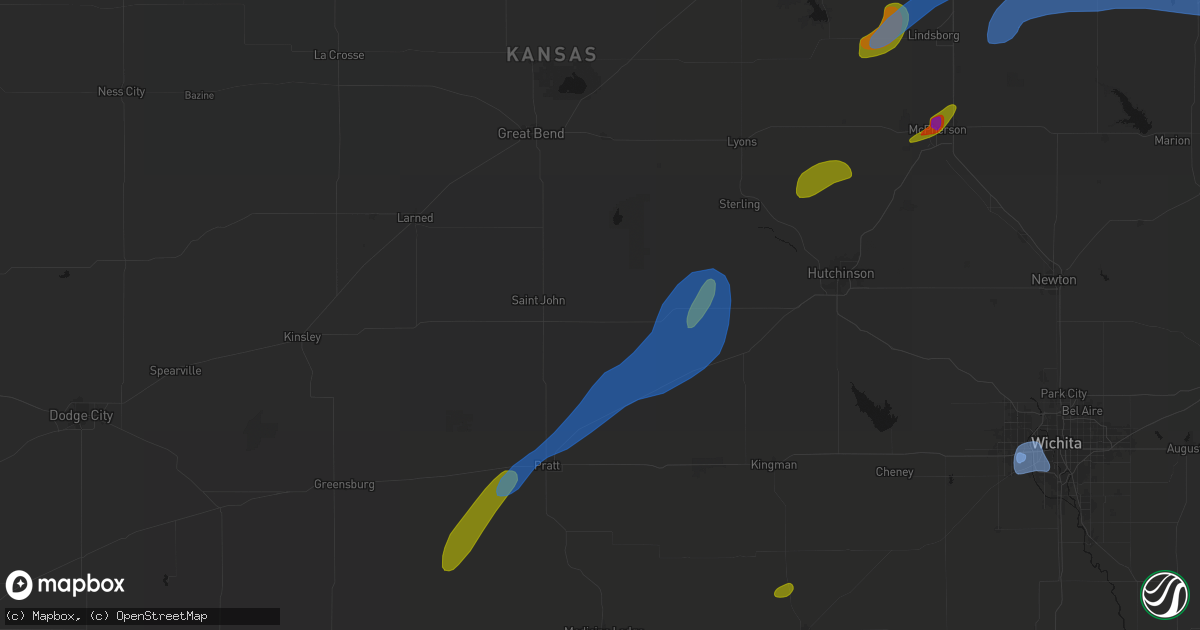 Hail map in Stafford, KS on September 19, 2026