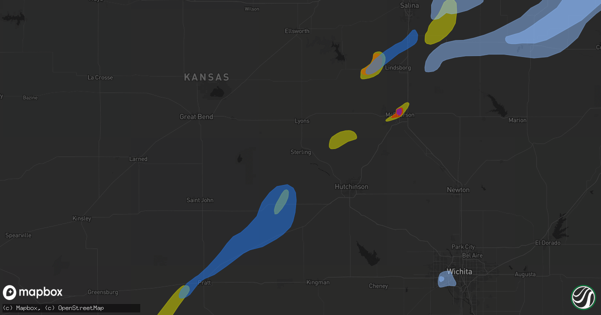 Hail map in Sterling, KS on September 19, 2026