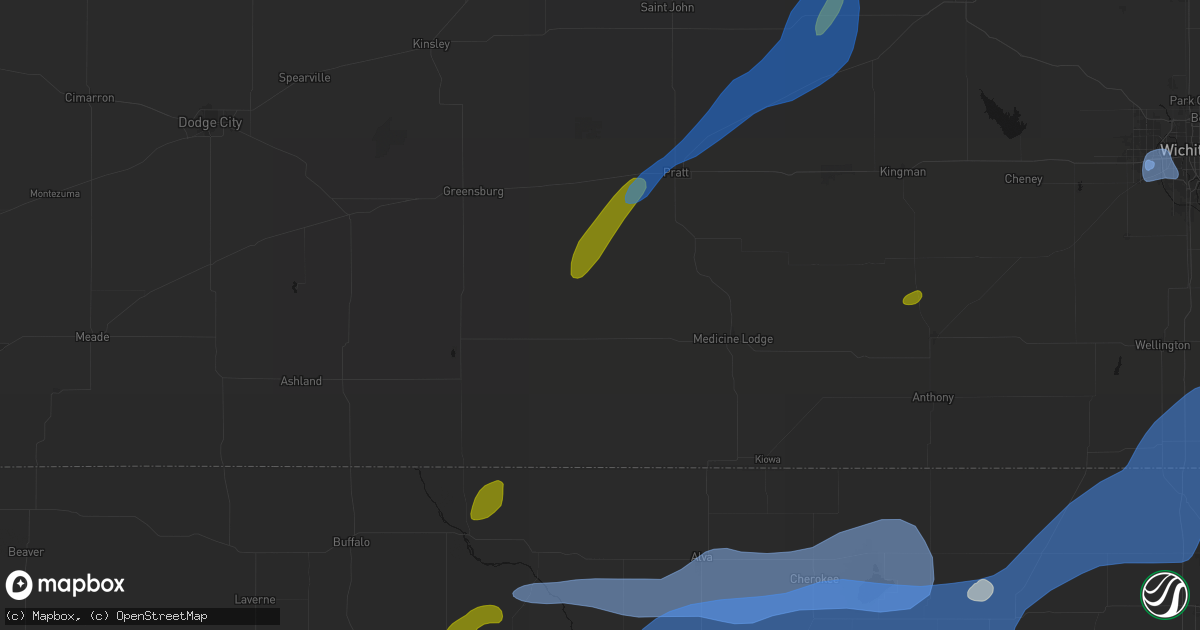 Hail map in Sun City, KS on September 19, 2026