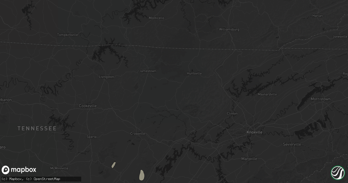 Hail map in Sunbright, TN on September 19, 2026