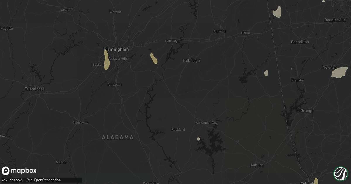 Hail map in Sylacauga, AL on September 19, 2026