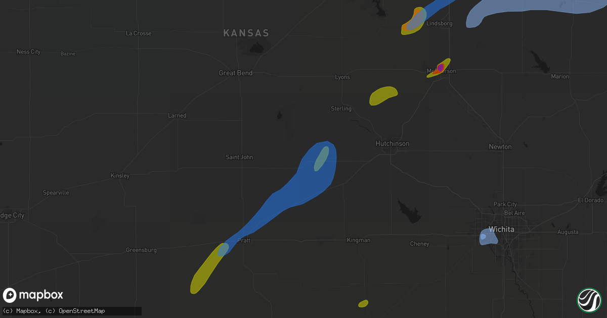 Hail map in Sylvia, KS on September 19, 2026