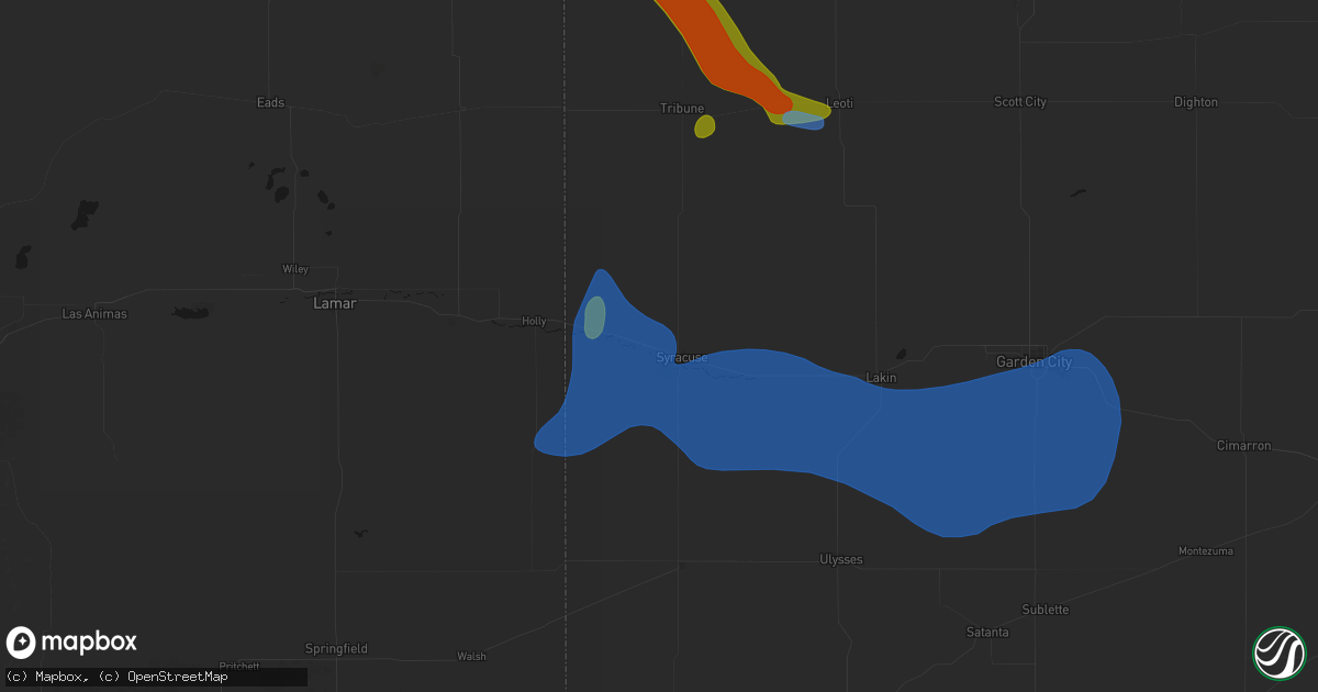 Hail map in Syracuse, KS on September 19, 2026