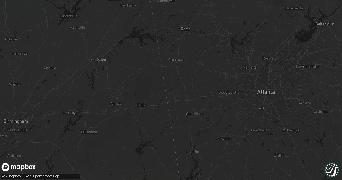 Hail map in Tallapoosa, GA on September 19, 2026