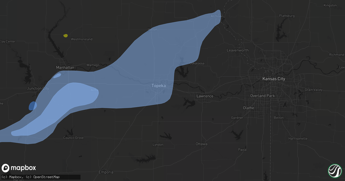 Hail map in Tecumseh, KS on September 19, 2026