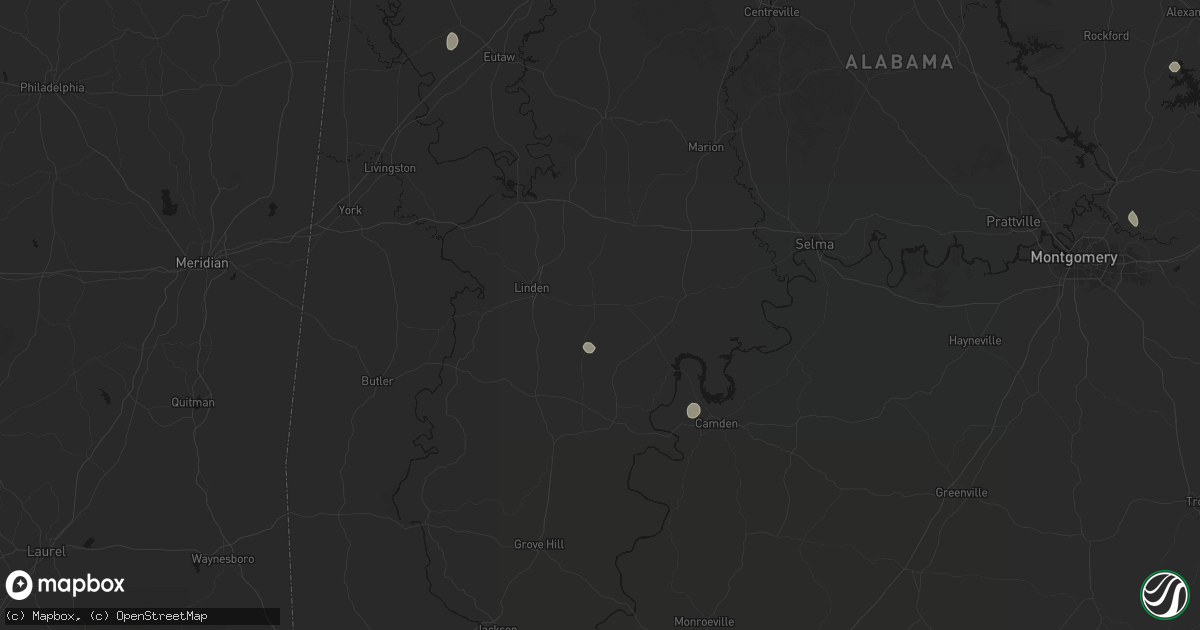 Hail map in Thomaston, AL on September 19, 2026