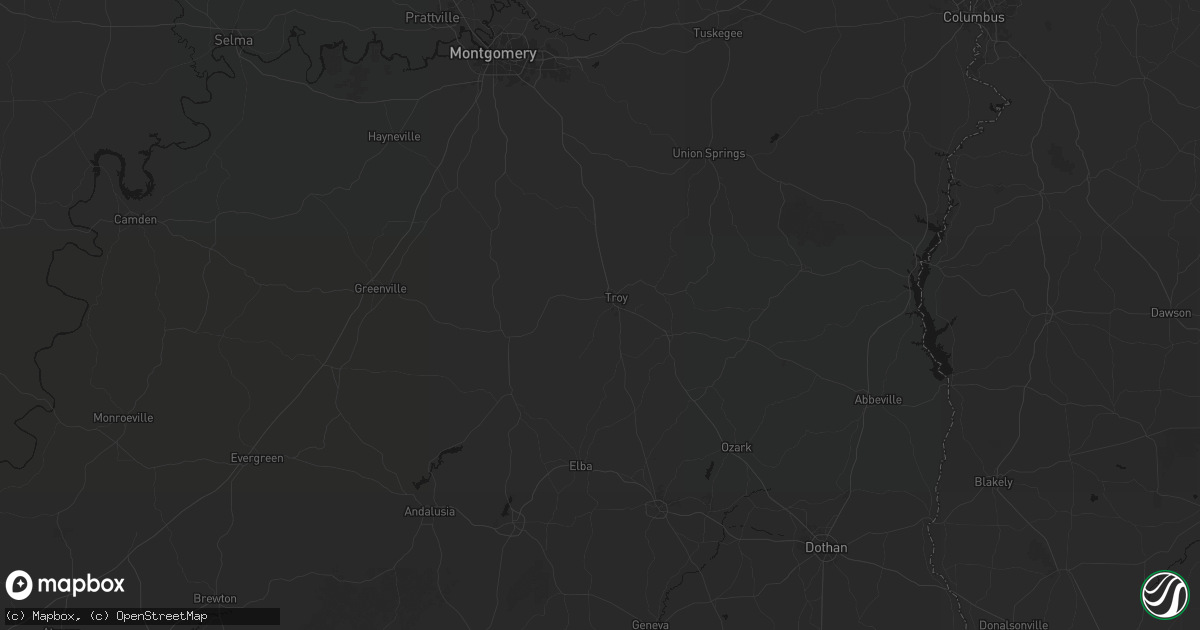 Hail map in Troy, AL on September 19, 2026