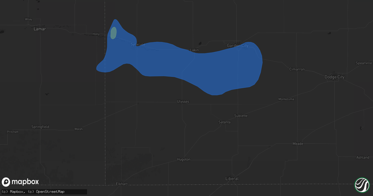Hail map in Ulysses, KS on September 19, 2026