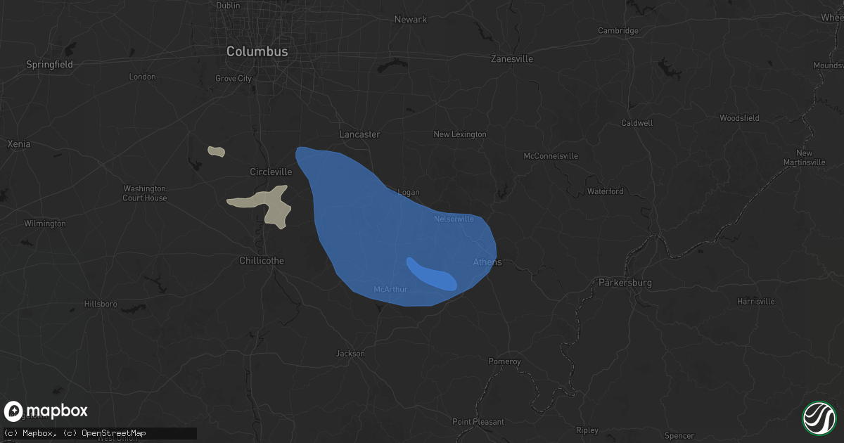 Hail map in Union Furnace, OH on September 19, 2026