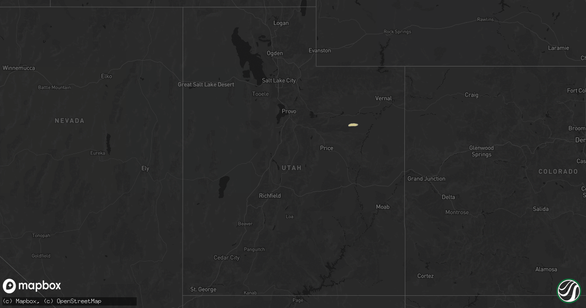Hail map in Utah on September 19, 2026