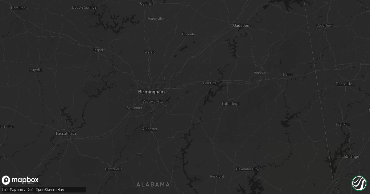 Hail map in Vandiver, AL on September 19, 2026
