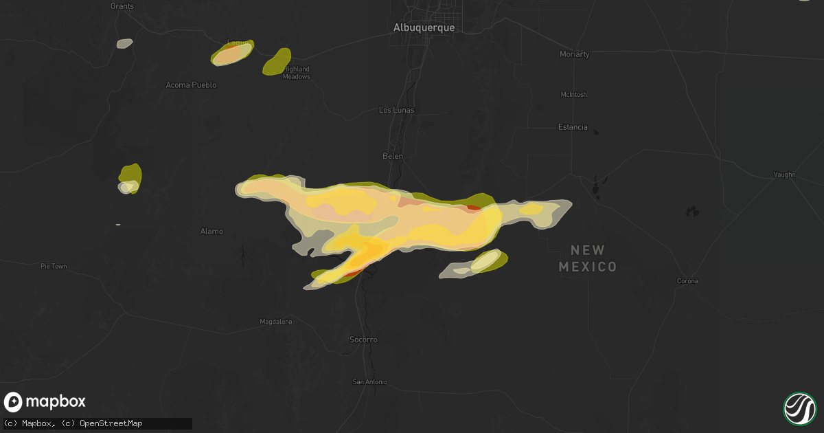 Hail map in Veguita, NM on September 19, 2026