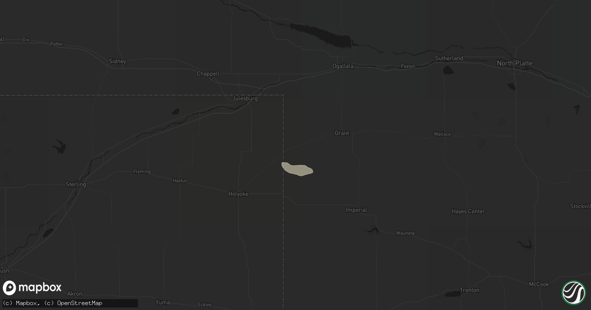 Hail map in Venango, NE on September 19, 2026