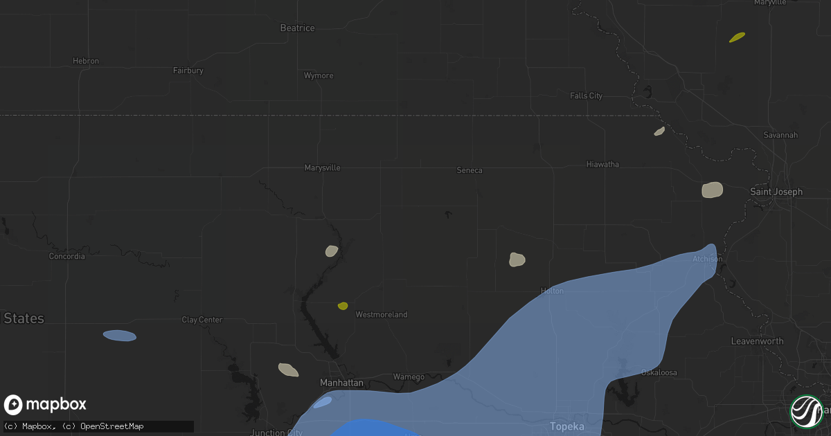 Hail map in Vermillion, KS on September 19, 2026