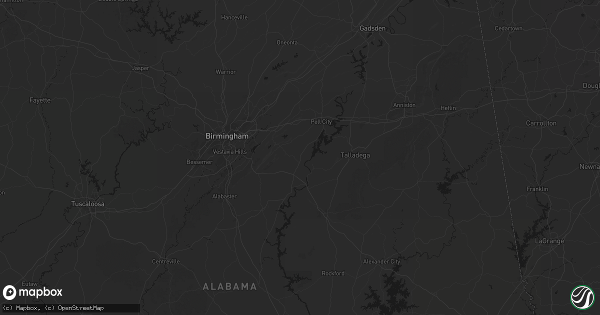 Hail map in Vincent, AL on September 19, 2026