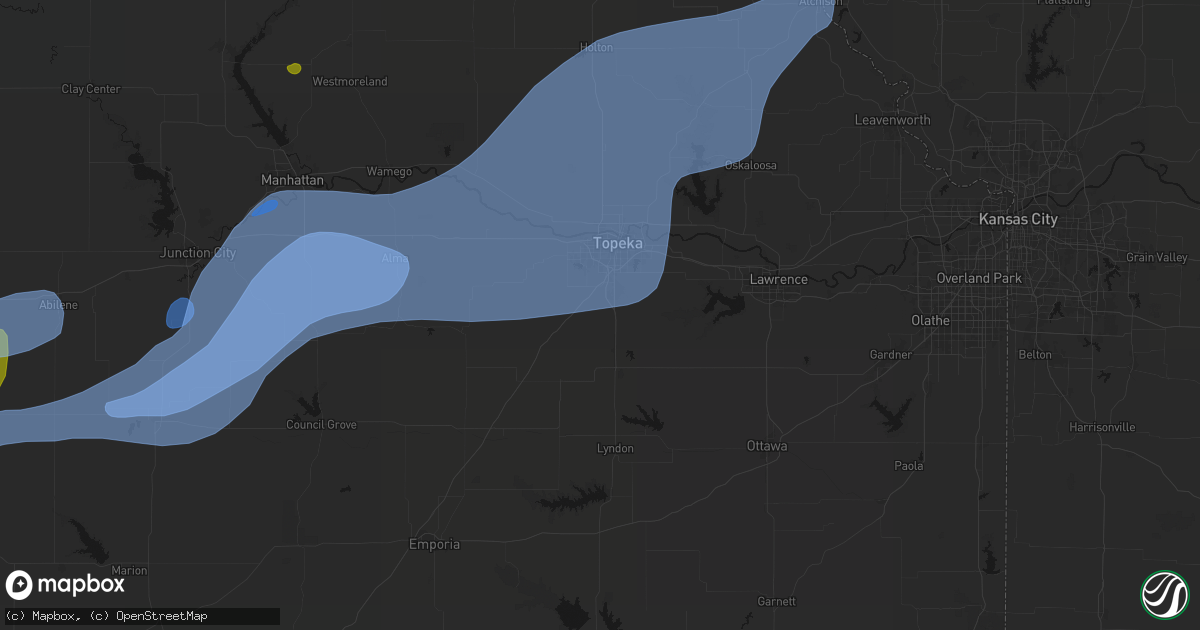Hail map in Wakarusa, KS on September 19, 2026