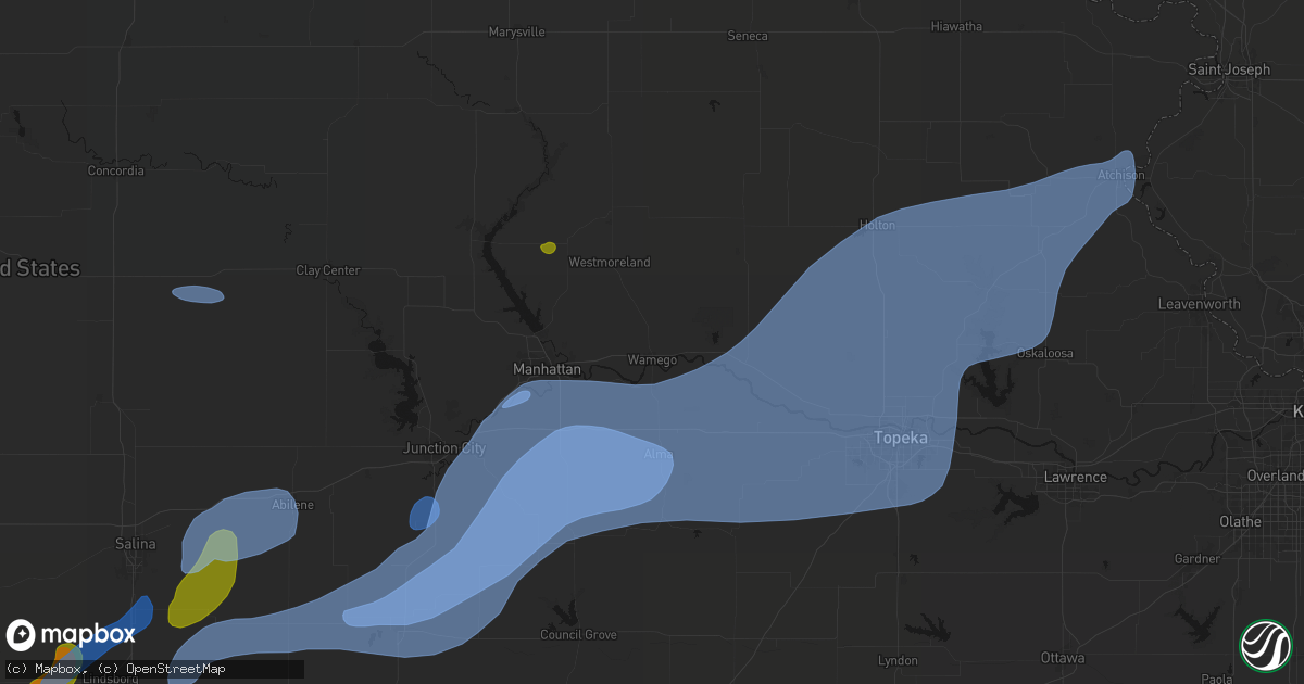 Hail map in Wamego, KS on September 19, 2026
