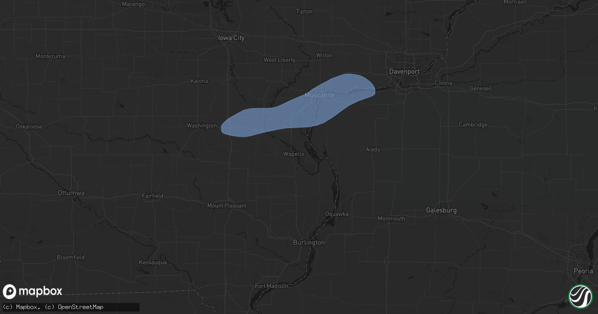 Hail map in Wapello, IA on September 19, 2026