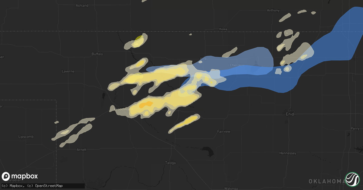 Hail map in Waynoka, OK on September 19, 2026