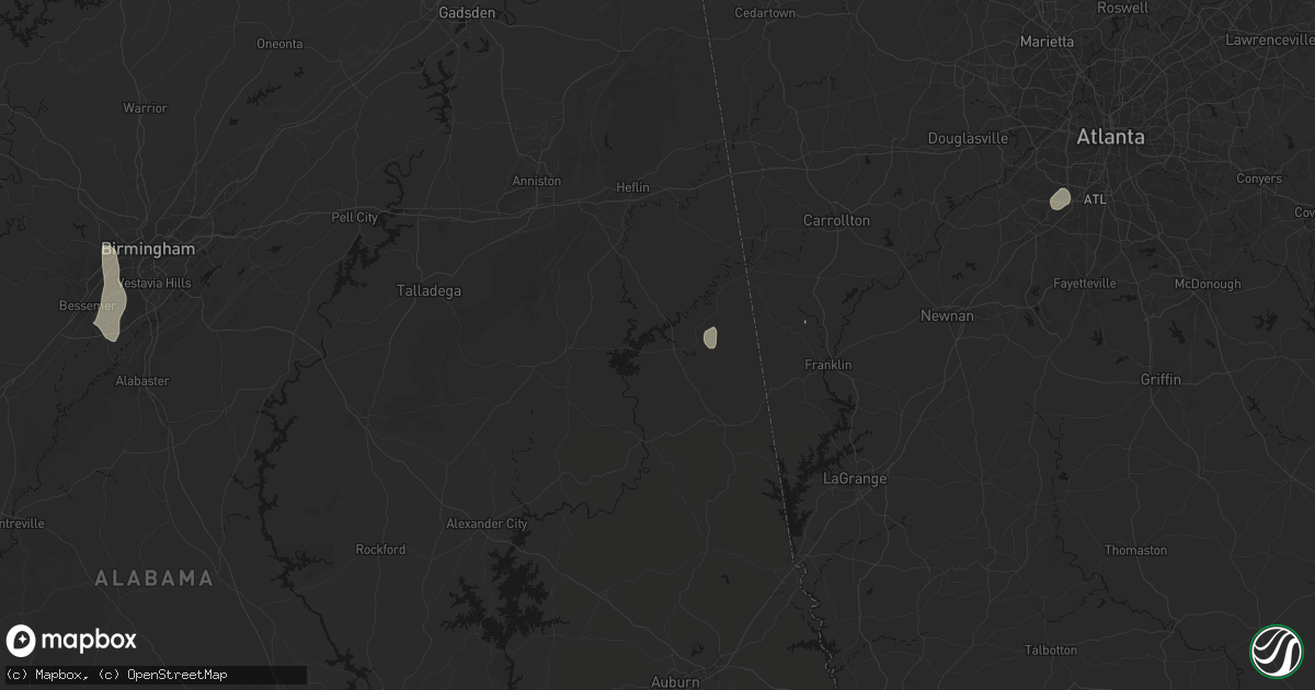 Hail map in Wedowee, AL on September 19, 2026