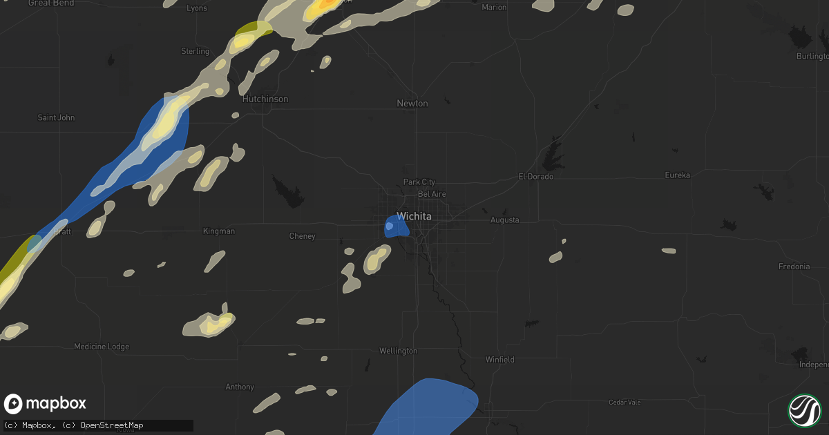 Hail map in Wichita, KS on September 19, 2026
