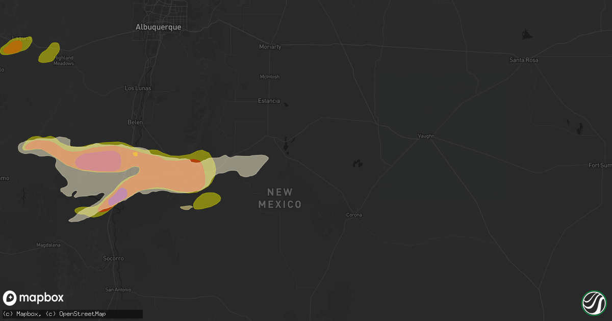 Hail map in Willard, NM on September 19, 2026