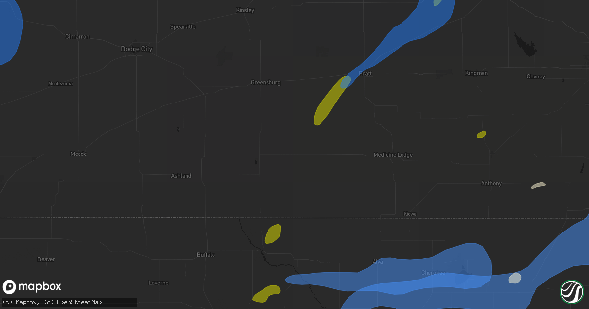 Hail map in Wilmore, KS on September 19, 2026