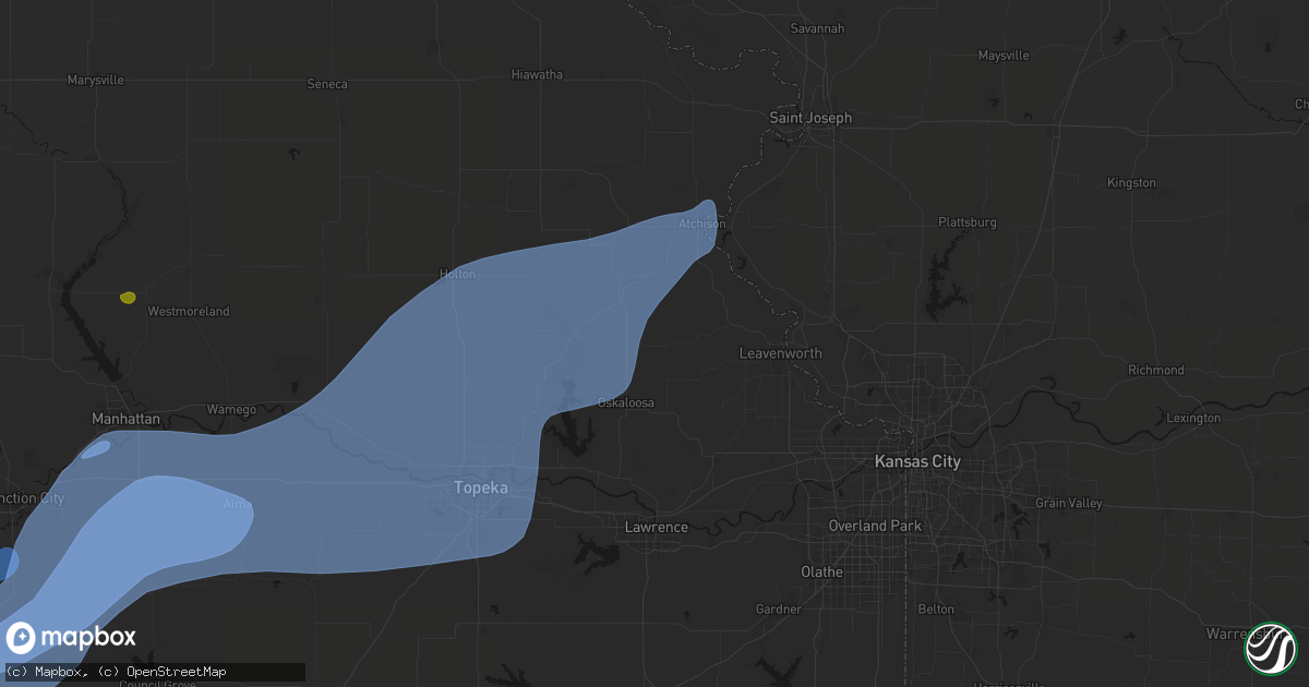 Hail map in Winchester, KS on September 19, 2026