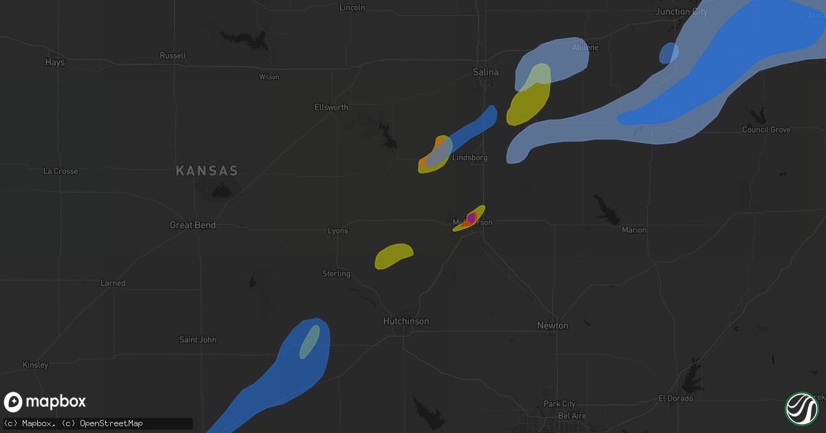 Hail map in Windom, KS on September 19, 2026