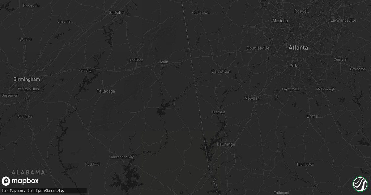 Hail map in Woodland, AL on September 19, 2026