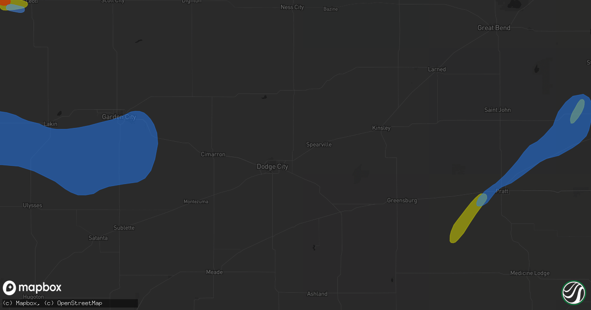 Hail map in Wright, KS on September 19, 2026
