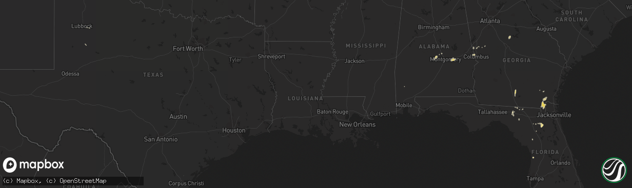 Hail map in Texas on September 20, 2011