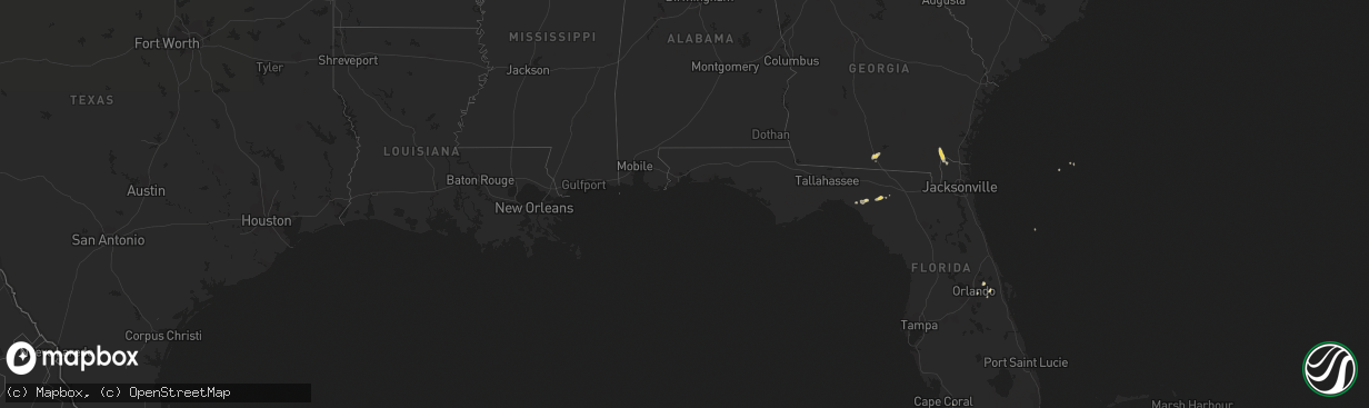 Hail map on September 20, 2012
