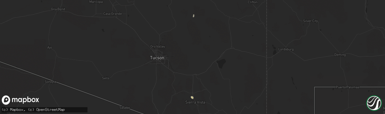 Hail map in Huachuca City, AZ on September 20, 2013