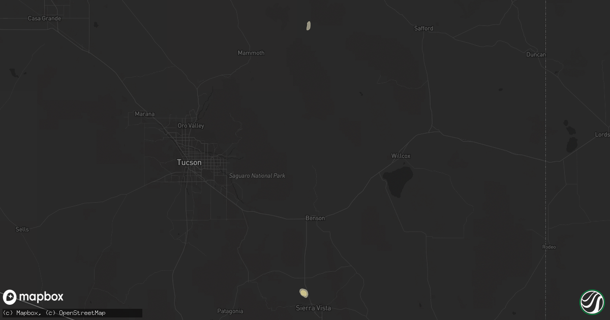 Hail map in Huachuca City, AZ on September 20, 2013