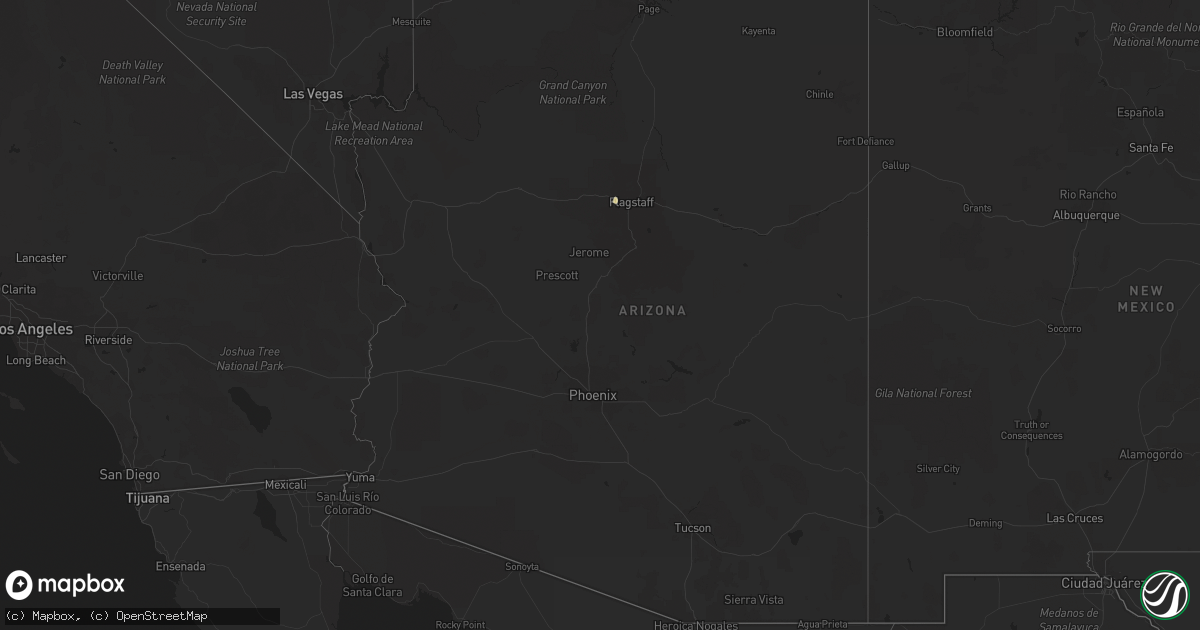 Hail map in Arizona on September 20, 2014