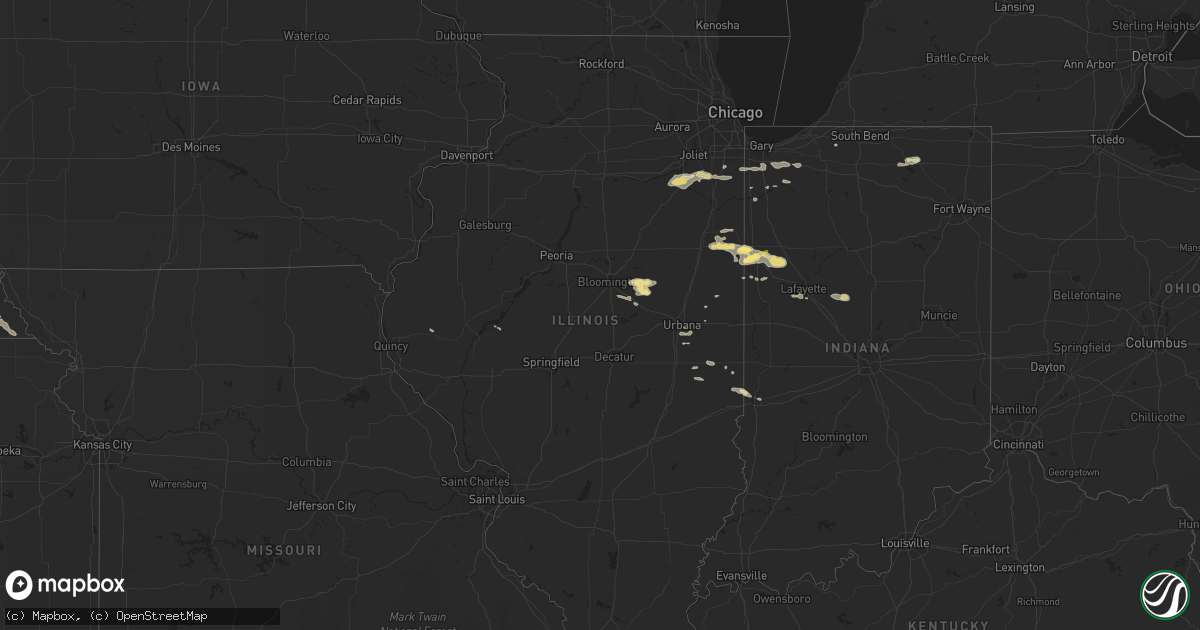 Hail map in Illinois on September 20, 2014