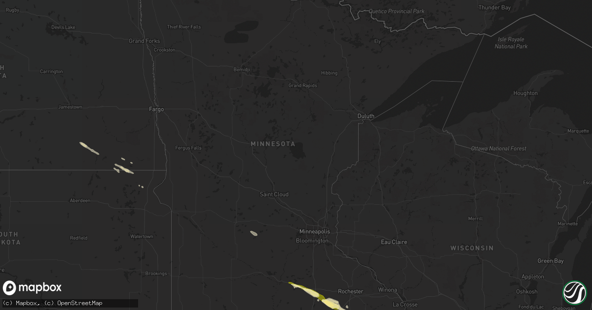Hail map in Minnesota on September 20, 2014