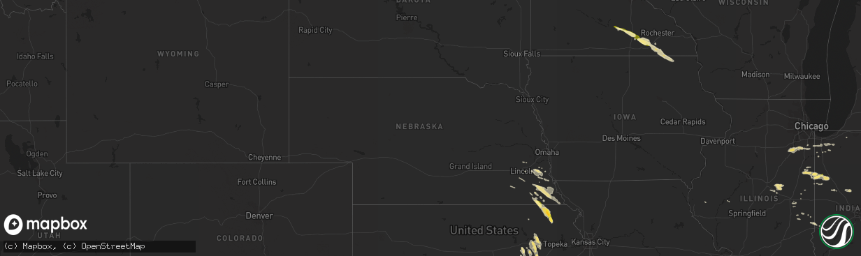 Hail map in Nebraska on September 20, 2014