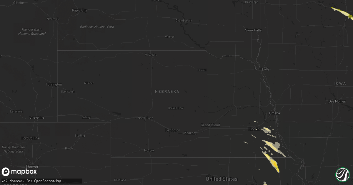 Hail map in Nebraska on September 20, 2014