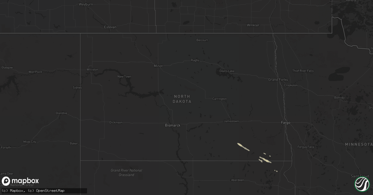 Hail map in North Dakota on September 20, 2014