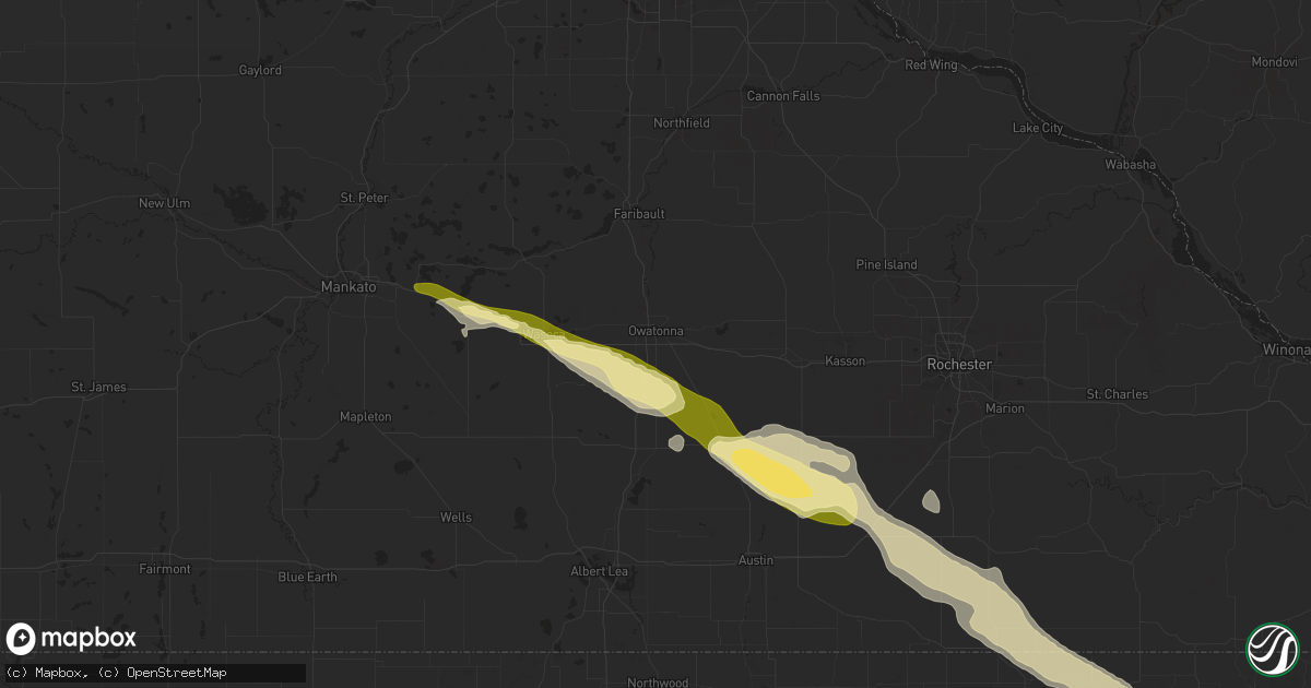 Hail map in Owatonna, MN on September 20, 2014