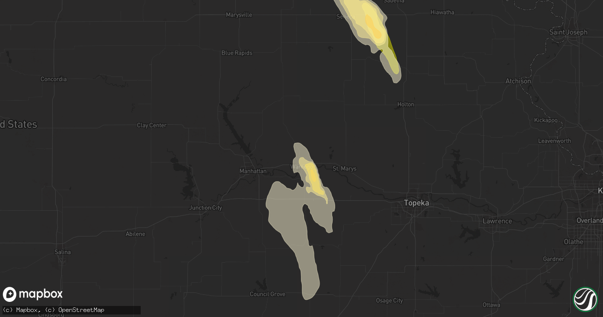 Hail map in Wamego, KS on September 20, 2014