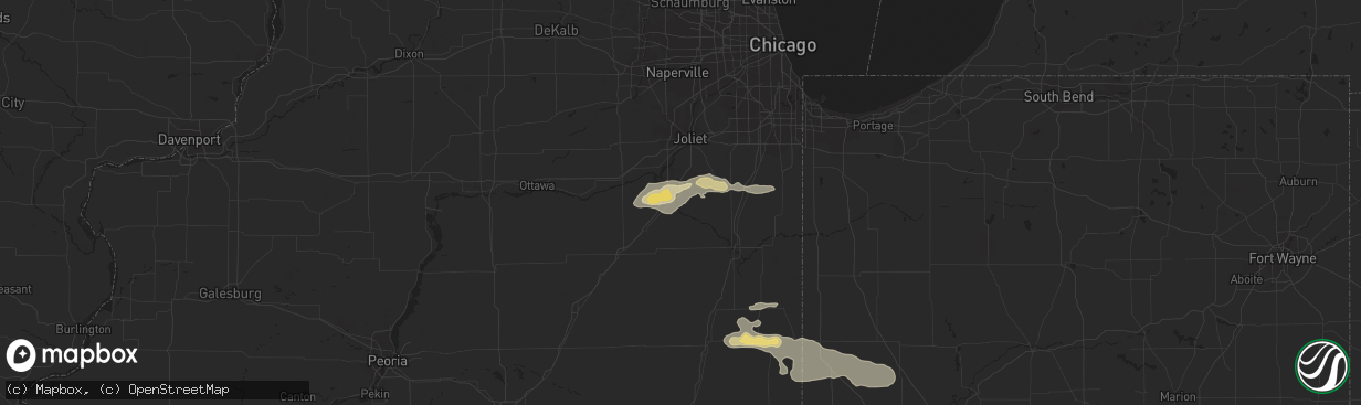 Hail map in Wilmington, IL on September 20, 2014