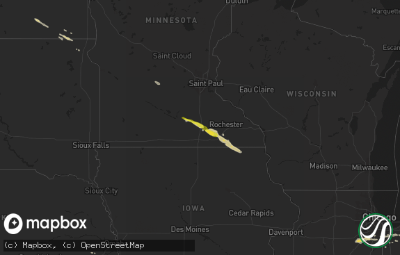 Hail map preview on 09-20-2014