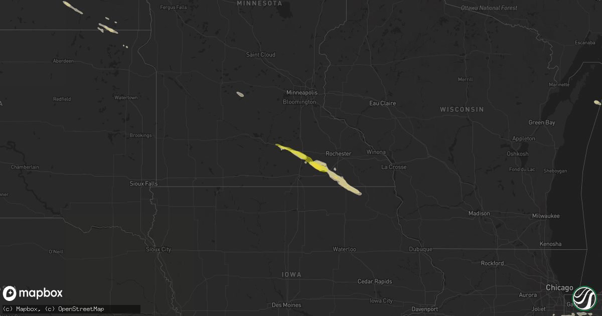 Hail map on September 20, 2014