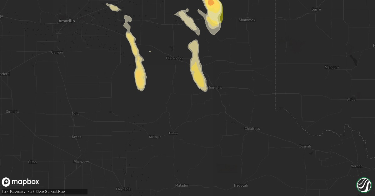 Hail map in Lakeview, TX on September 20, 2015