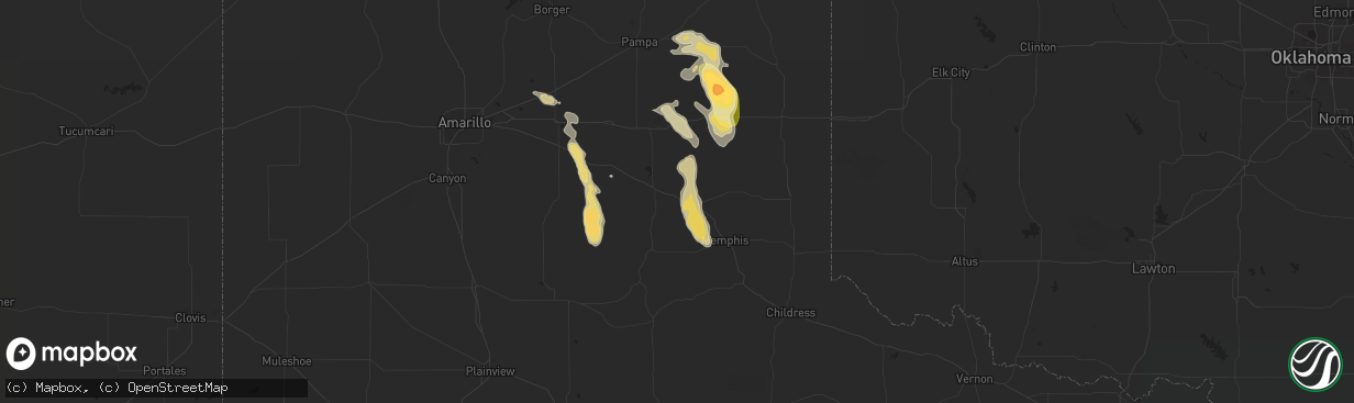 Hail map in Lelia Lake, TX on September 20, 2015