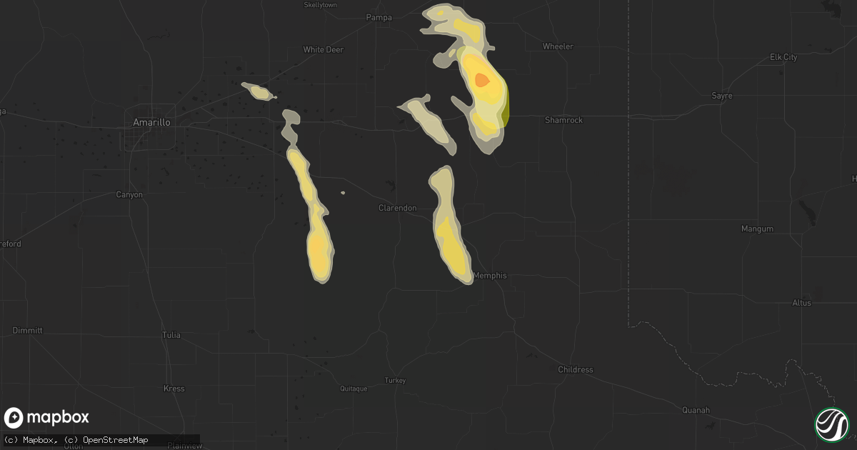 Hail map in Lelia Lake, TX on September 20, 2015