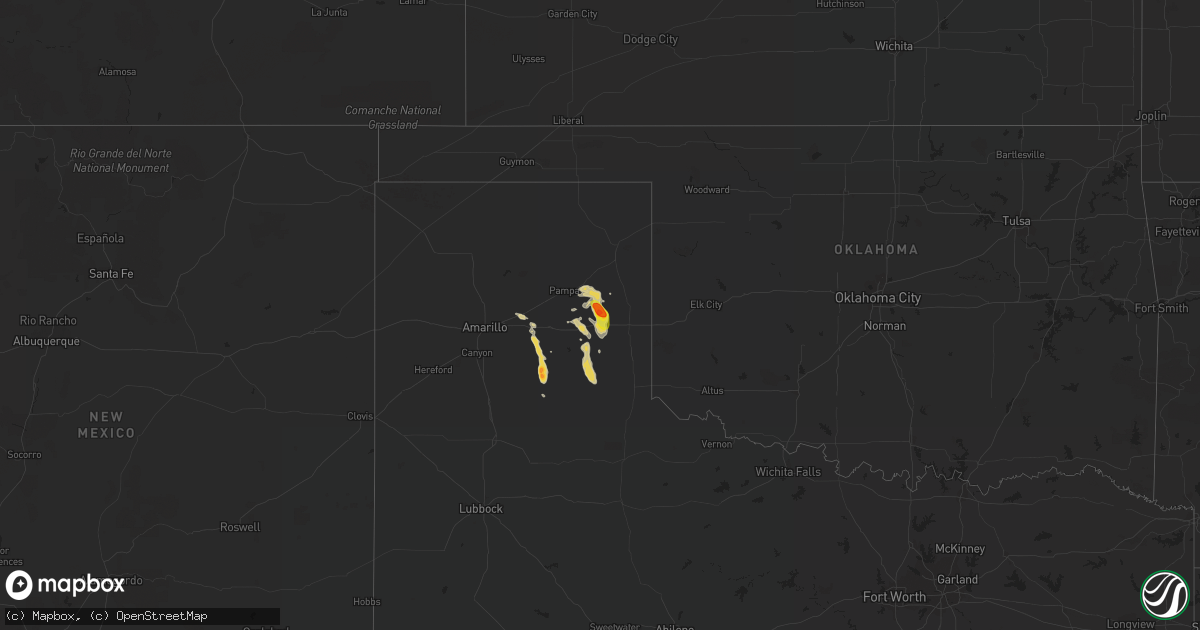 Hail map on September 20, 2015